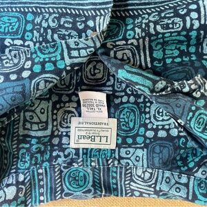 LL BEAN short sleeve shirt xl tall Button Up Lot Of 3